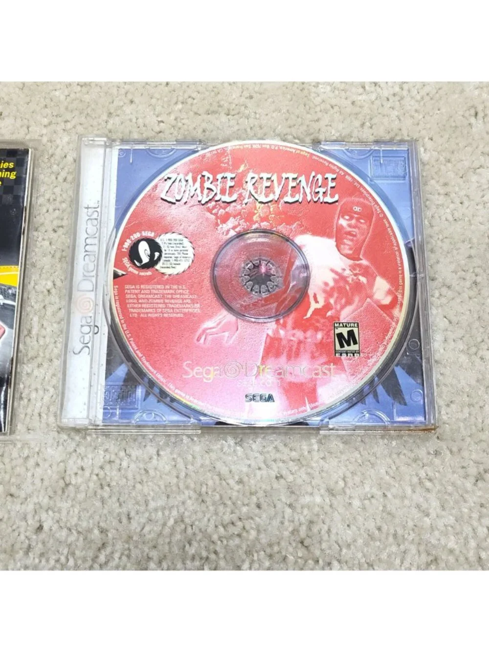 Sega Dreamcast Zombie Revenge Manual & Disc House of the Dead 51038 Tested Works